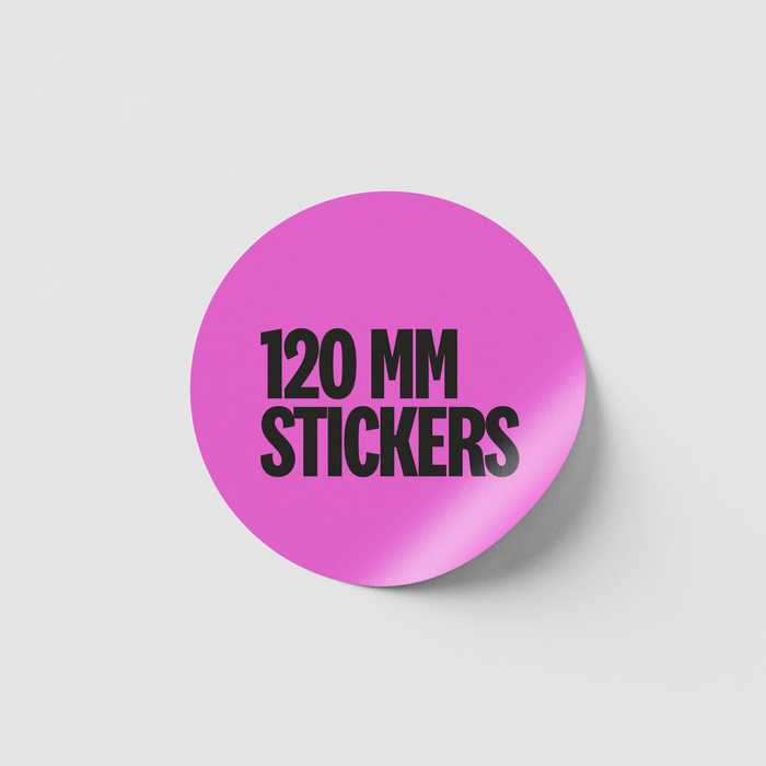 120mm Diameter Stickers