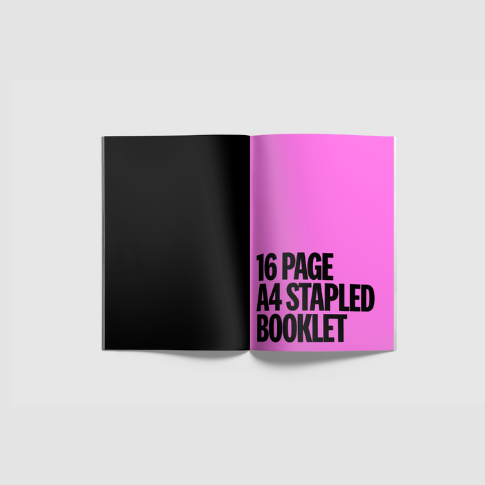 16 Page A4 Stapled Booklet