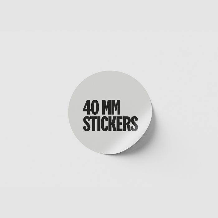 40mm Diameter Stickers