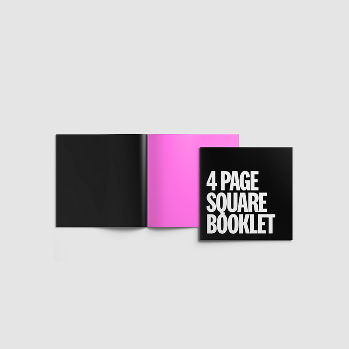 140mm Square 4 Page Brochure