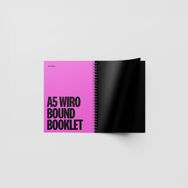50 Page A5 Wiro Bound Booklet
