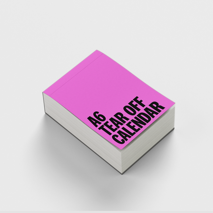 A6 Tear Off Calendar Pad