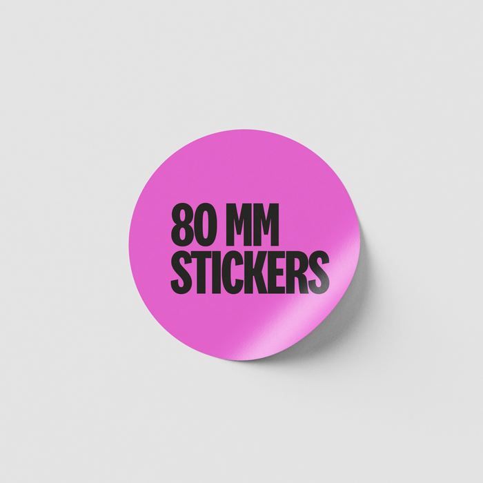 80mm Diameter Stickers