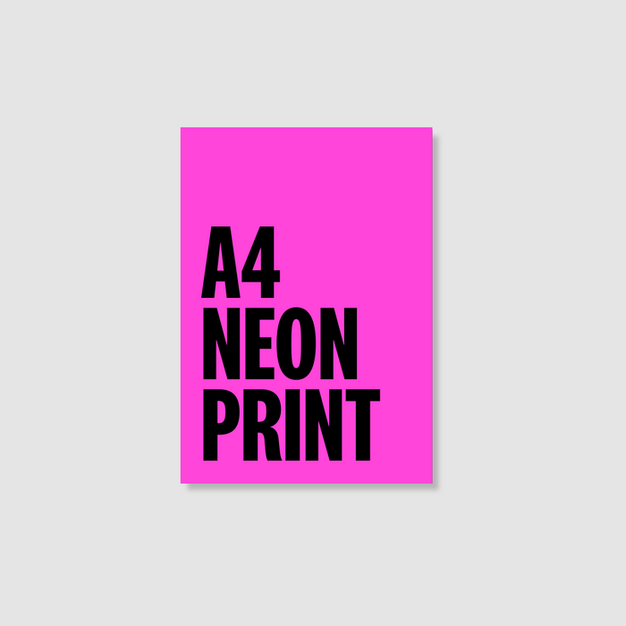 A4 Neon print