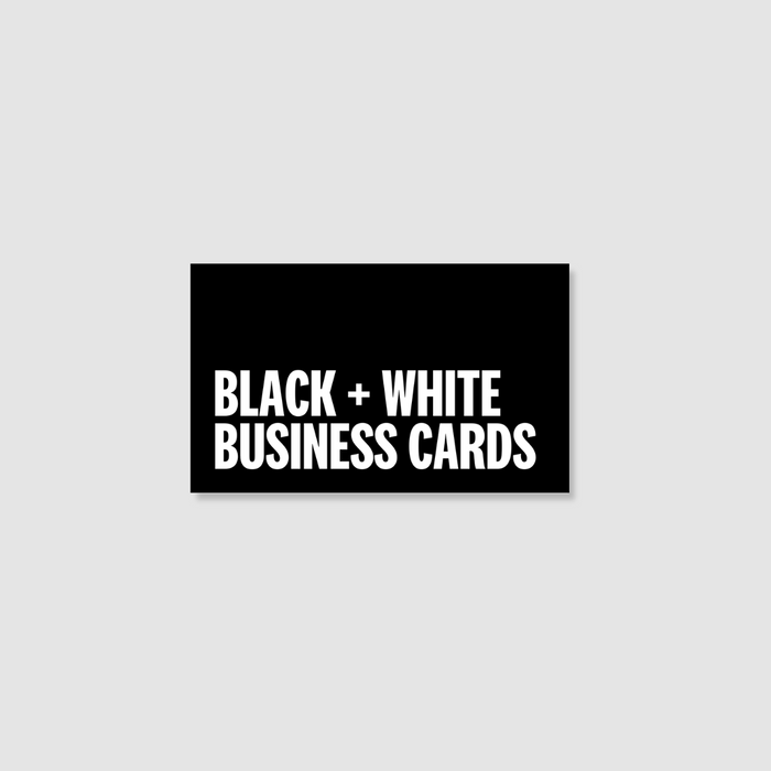Black Business Card With White Text