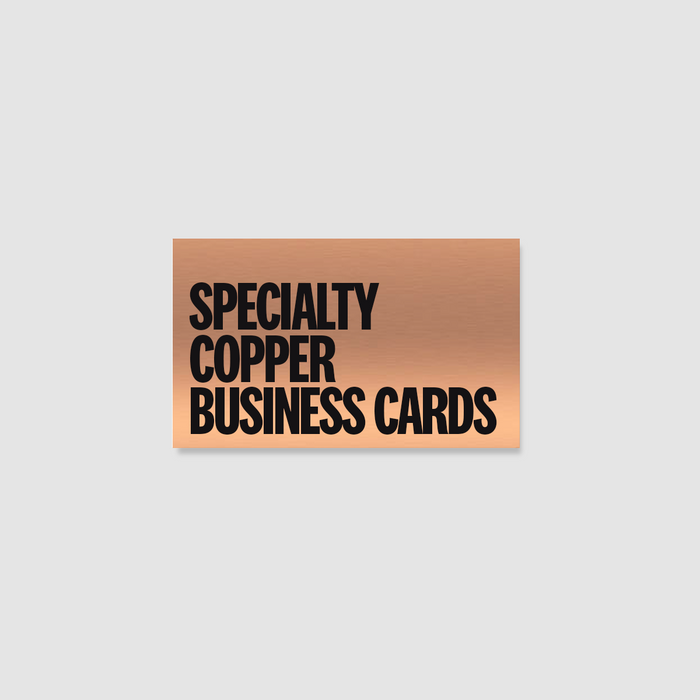 Specialty Stock Copper Sheen Business Cards