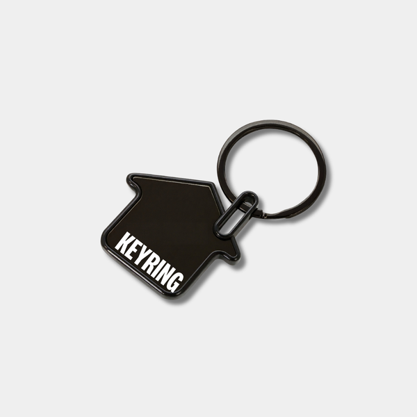 House Shaped Metal Keyring