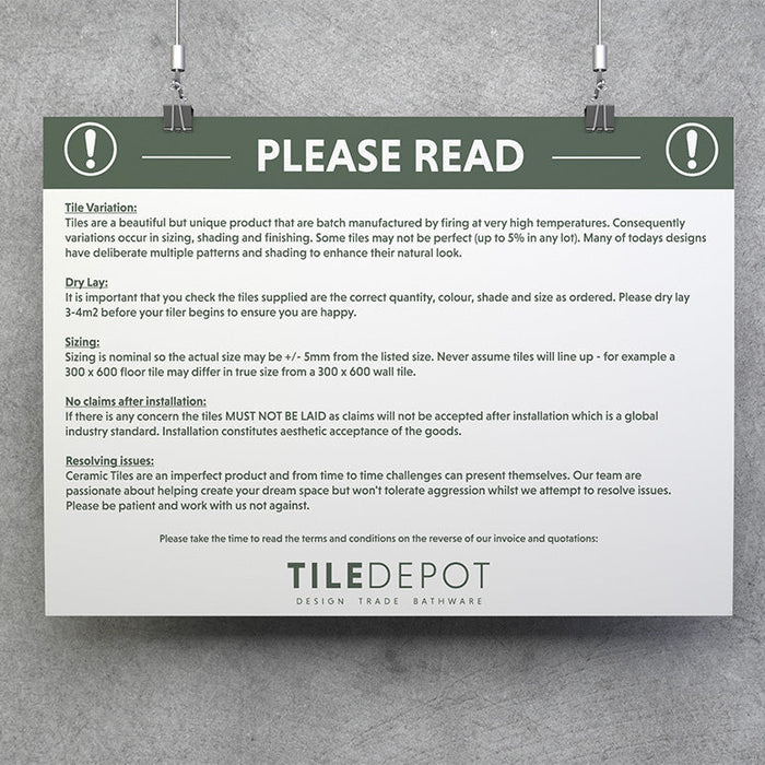 The Tile Depot A1 Print Sign
