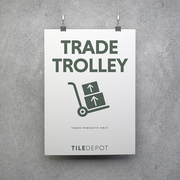 The Tile Depot A3 Coreflute Sign - Trade Trolley