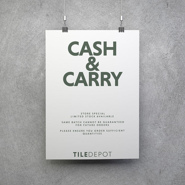 The Tile Depot A3 Coreflute Sign - Cash & Carry