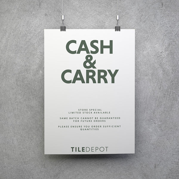 The Tile Depot A3 Coreflute Sign - Cash & Carry