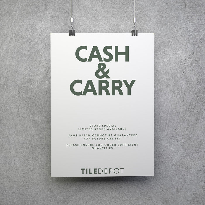 The Tile Depot A3 Coreflute Sign - Cash & Carry
