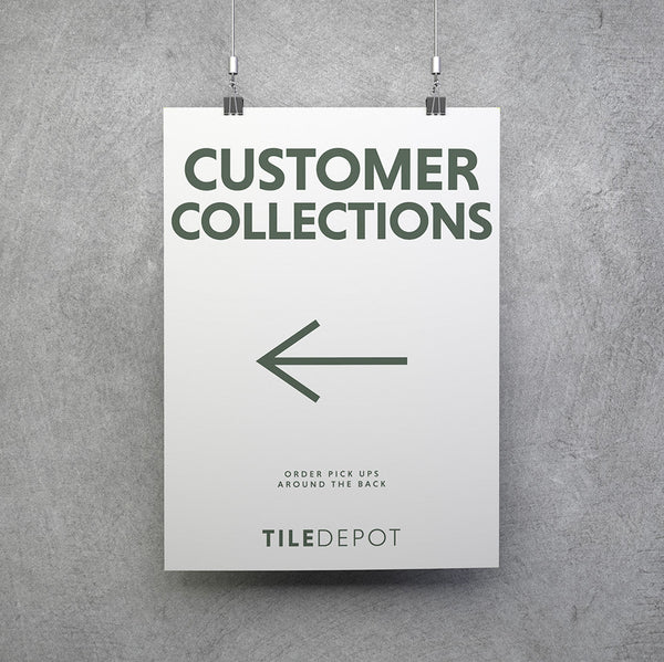 The Tile Depot A3 Coreflute Sign - Customer Collections