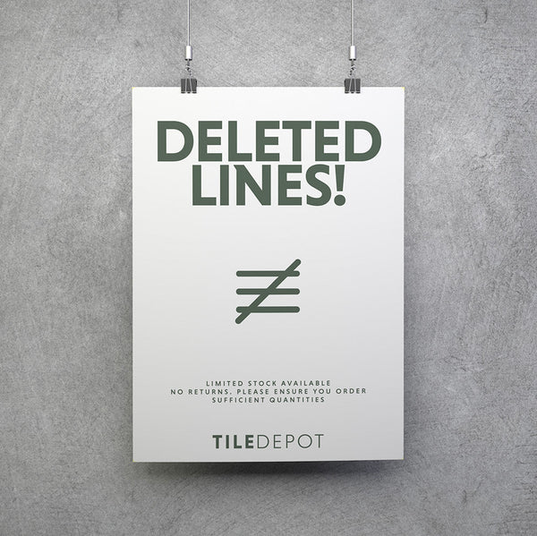 The Tile Depot A3 Coreflute Sign - Deleted Lines