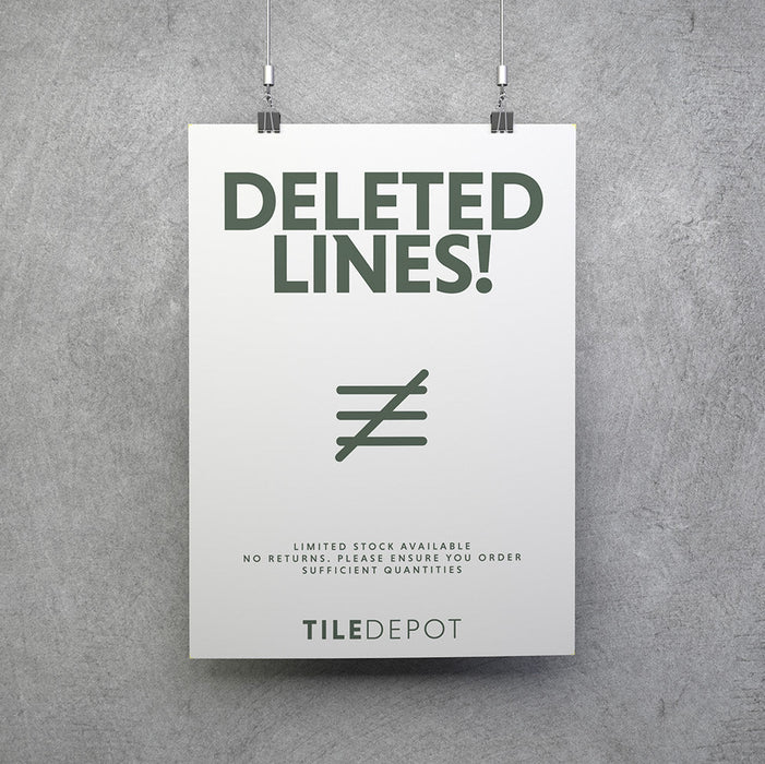 The Tile Depot A3 Coreflute Sign - Deleted Lines