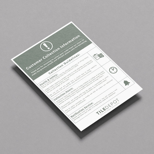 The Tile Depot A4 Print Sign - General