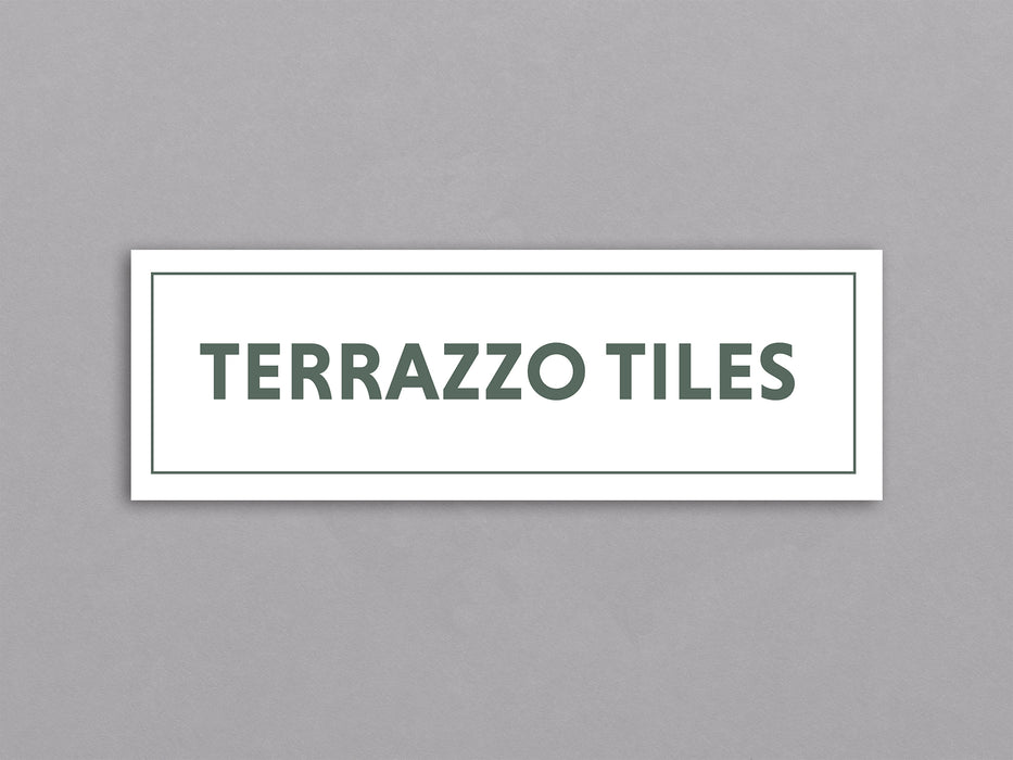 The Tile Depot A-Frame Coreflute Sign - Terrazzo Tiles