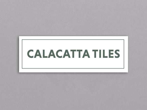 The Tile Depot A-Frame Coreflute Sign - Calacatta Tiles