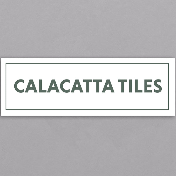 The Tile Depot A-Frame Coreflute Sign - Calacatta Tiles
