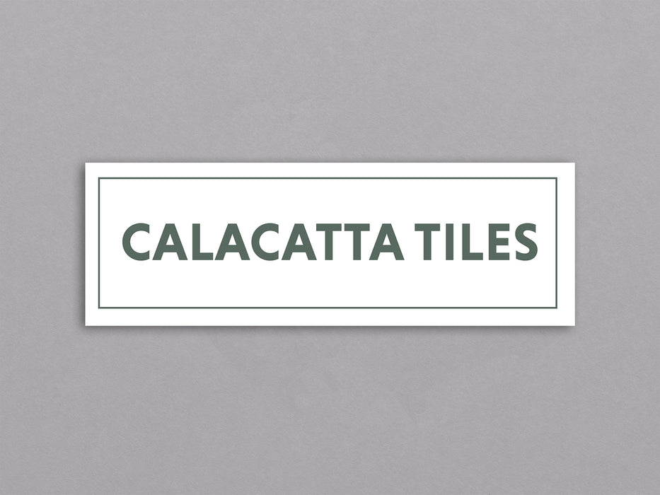 The Tile Depot A-Frame Coreflute Sign - Calacatta Tiles