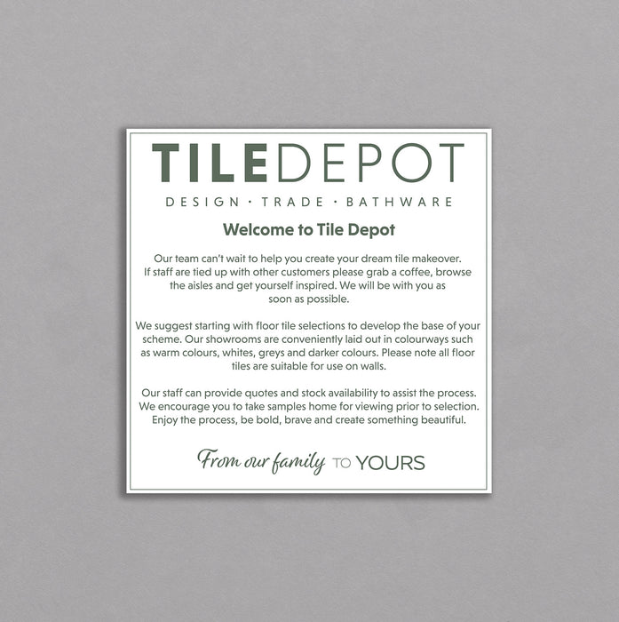 The Tile Depot Coreflute Sign - Intro