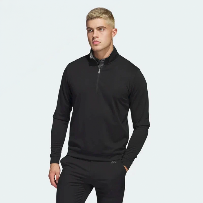 Adidas Mens Elevate Quarter Zip Pullover – Black