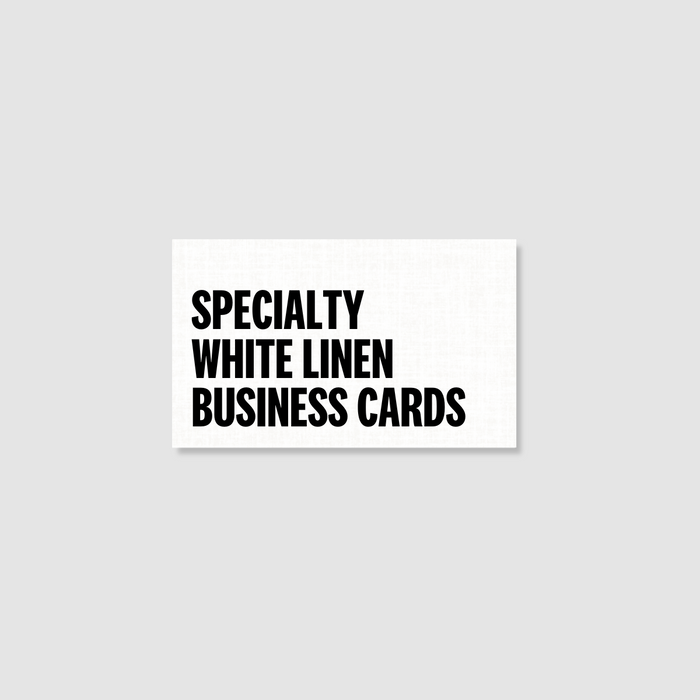 Specialty Stock Linen Ultra White Business Cards