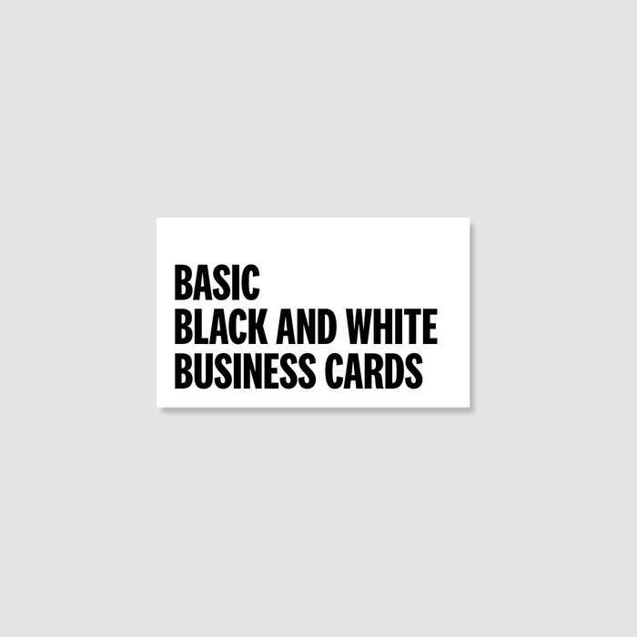 Basic Black & White Cards