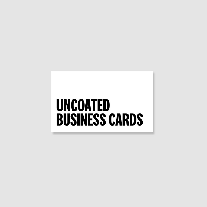 Uncoated Business Cards