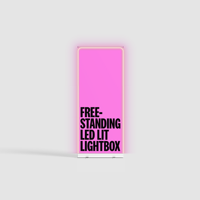 Free-standing LED Lit Polyester Sleeve Lightbox