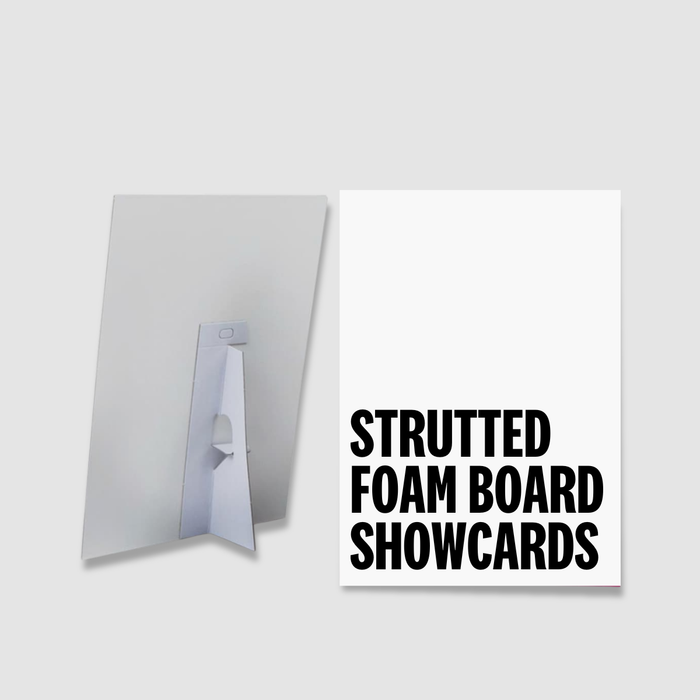 Strutted Foam Board Showcard - 300 x 400