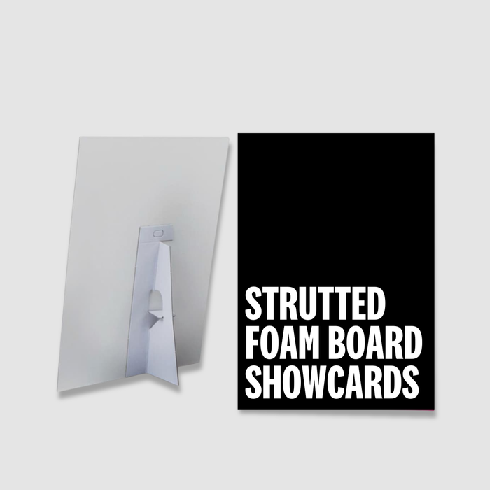 Strutted Foam Board Showcards - 200 x 300