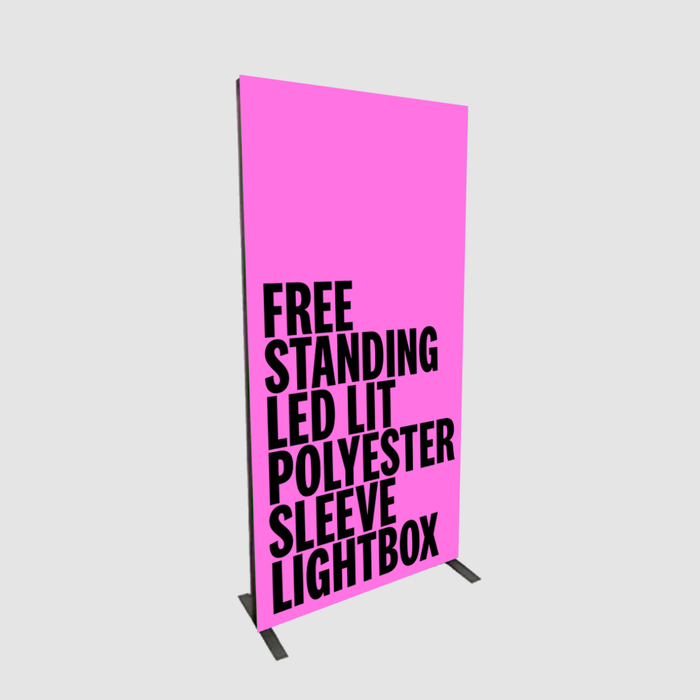 Free-standing LED Lit Polyester Sleeve Lightbox