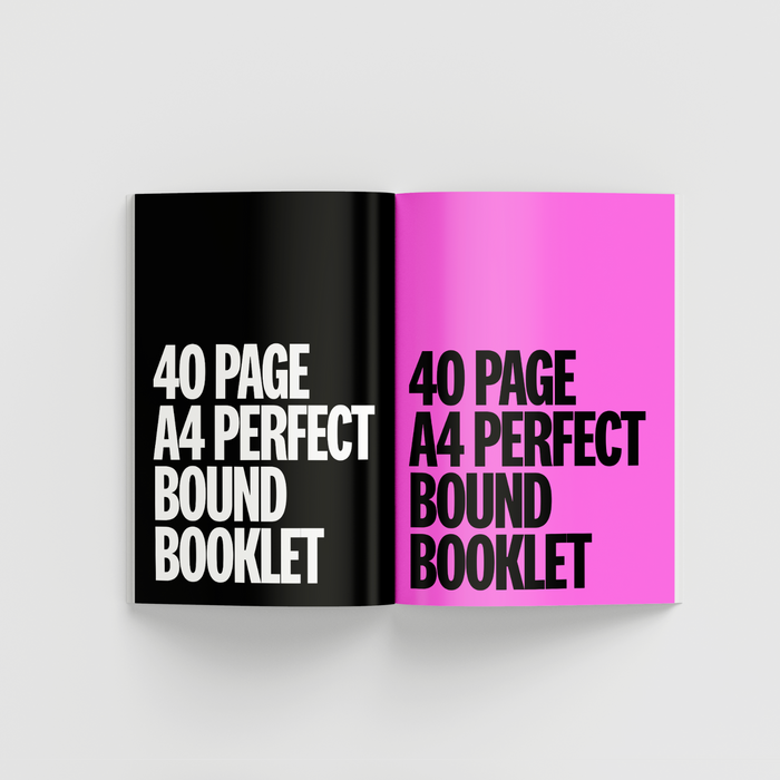 40 Page A4 Perfect Bound Booklet