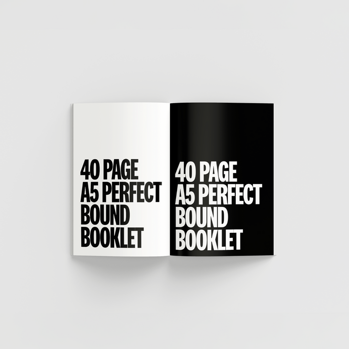 40 Page A5 (210x148mm) Perfect Bound Booklet
