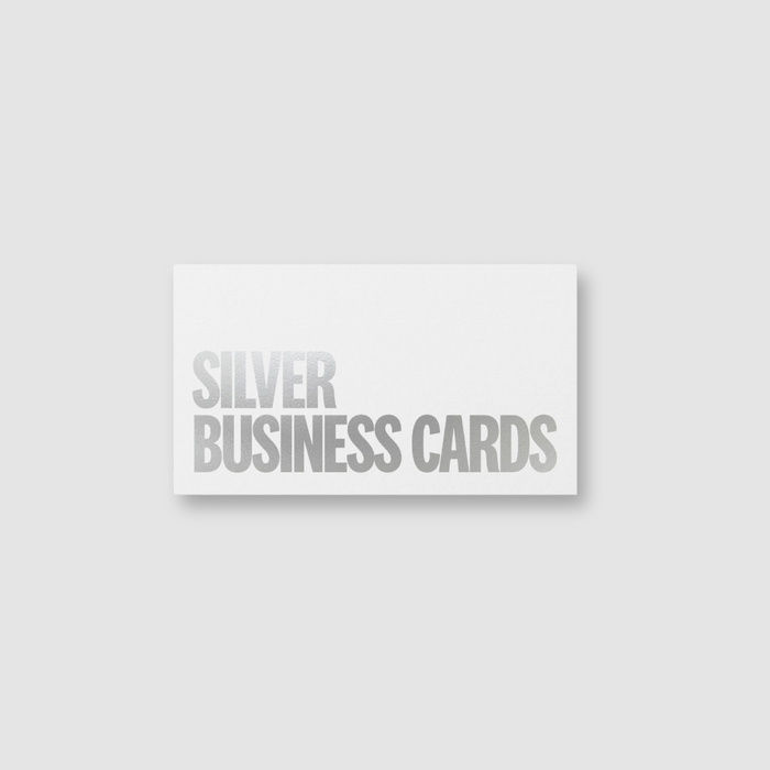 Specialty Stock Silver Sheen Business Cards