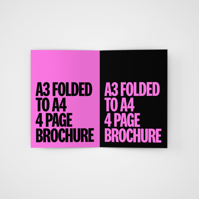 A3 Folded to A4, 4 Page Brochure