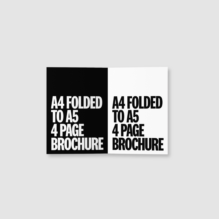 A4 Folded to A5, 4 Page Brochure
