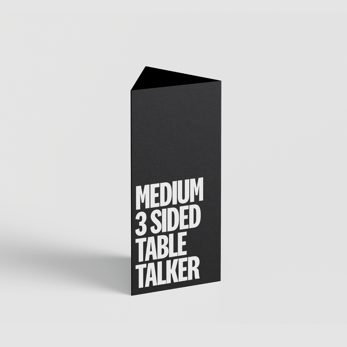 Medium 3 Sided Table Talker