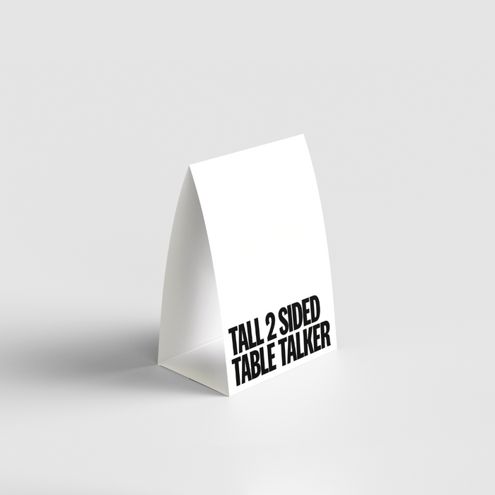 Tall 2 Sided Table Talker