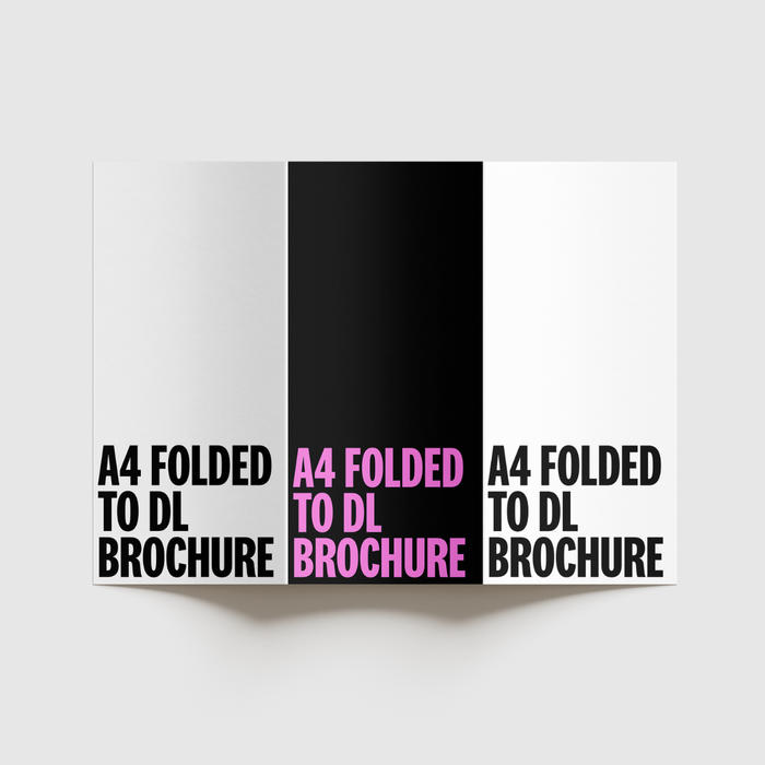 A4 Folded to DL Brochure