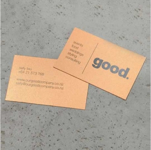 Specialty Stock Copper Sheen Business Cards
