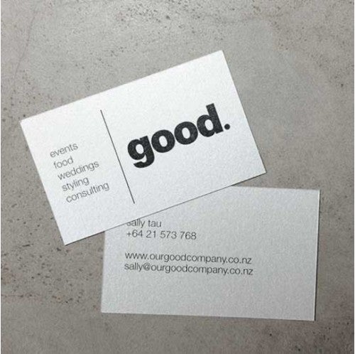 Specialty Stock Silver Sheen Business Cards