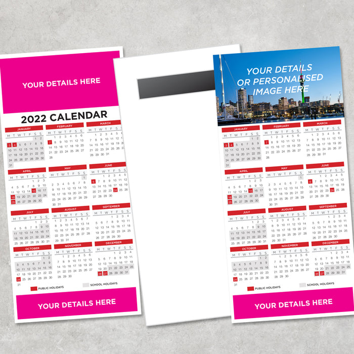 Personalised DL Calendars - Single Sided with Magnets